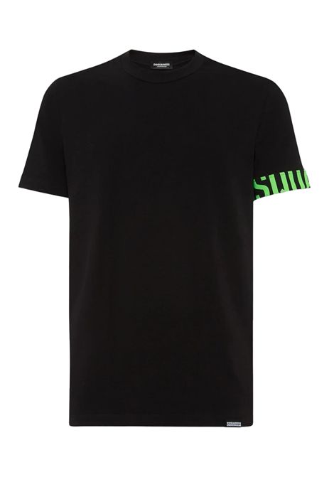 T-shirt Dsquared2 Underwear D9M3S5770 004 nera verde  DSQUARED2 UNDERWEAR | T-shirt | D9M3S5770004
